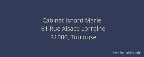 Cabinet Isnard Marie