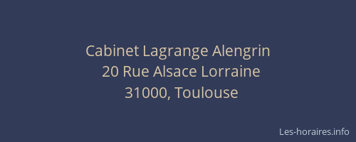 Cabinet Lagrange Alengrin