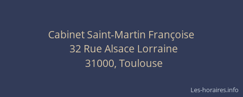 Cabinet Saint-Martin Françoise