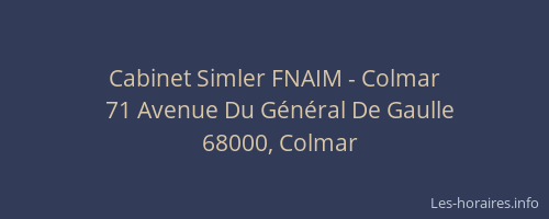 Cabinet Simler FNAIM - Colmar