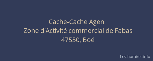 Cache-Cache Agen