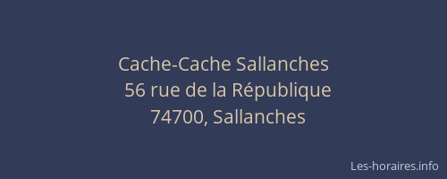 Cache-Cache Sallanches