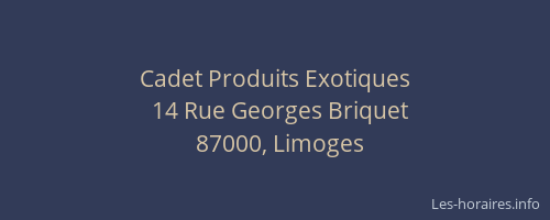 Cadet Produits Exotiques