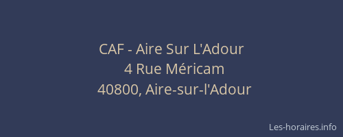 CAF - Aire Sur L'Adour