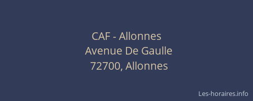 CAF - Allonnes