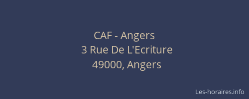 CAF - Angers