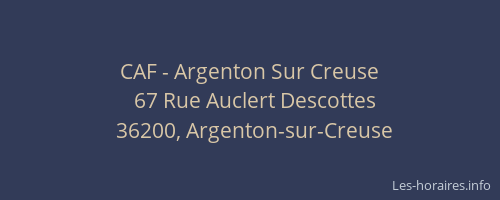 CAF - Argenton Sur Creuse
