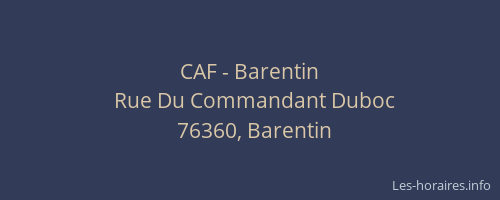 CAF - Barentin