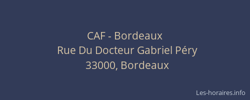 CAF - Bordeaux