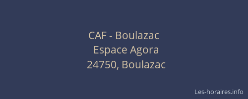 CAF - Boulazac