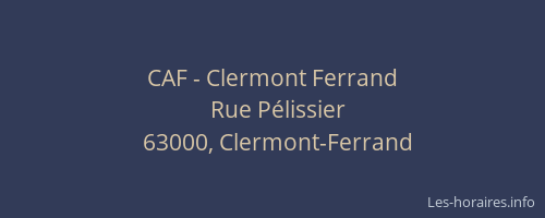 CAF - Clermont Ferrand