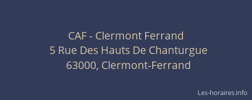 CAF - Clermont Ferrand