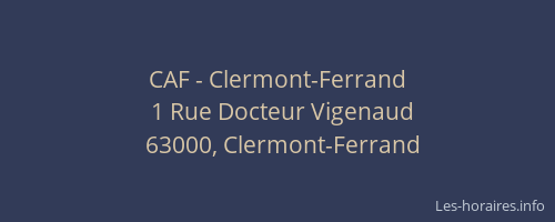 CAF - Clermont-Ferrand