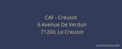 CAF - Creusot