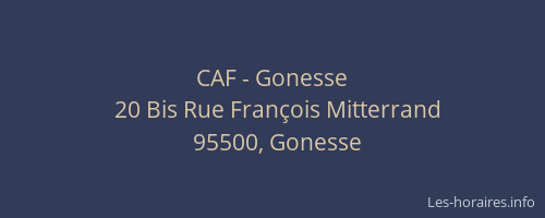 CAF - Gonesse