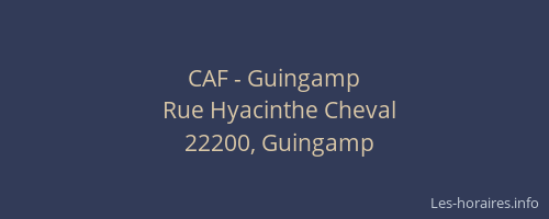 CAF - Guingamp