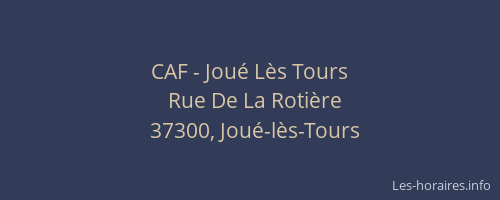 CAF - Joué Lès Tours