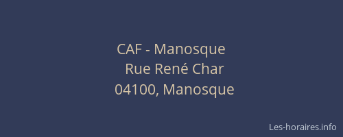 CAF - Manosque