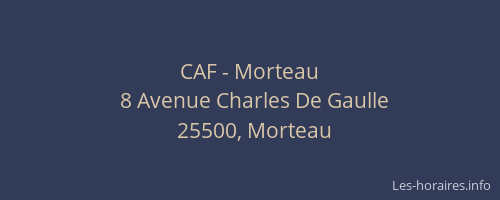 CAF - Morteau