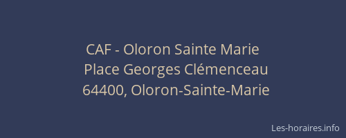 CAF - Oloron Sainte Marie