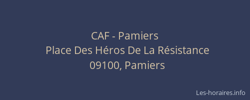 CAF - Pamiers