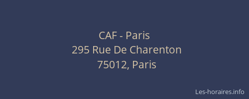 CAF - Paris