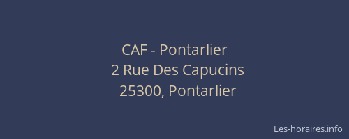 CAF - Pontarlier