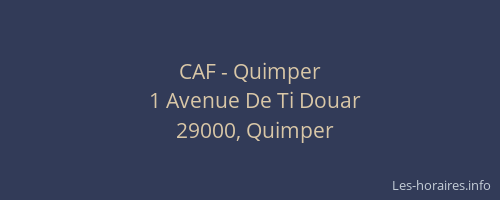 CAF - Quimper