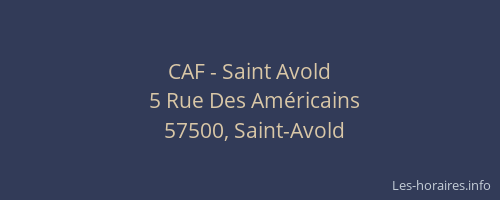 CAF - Saint Avold