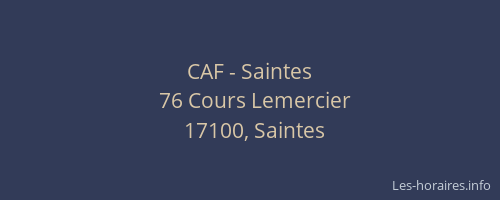 CAF - Saintes