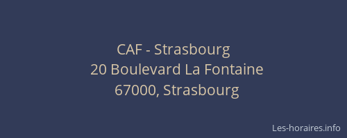 CAF - Strasbourg