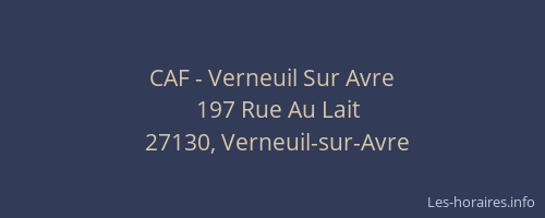 CAF - Verneuil Sur Avre