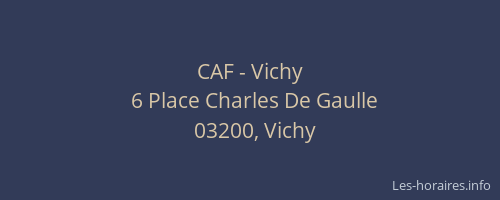 CAF - Vichy
