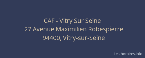CAF - Vitry Sur Seine