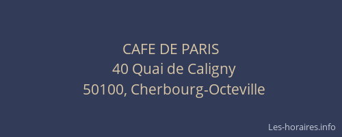 CAFE DE PARIS