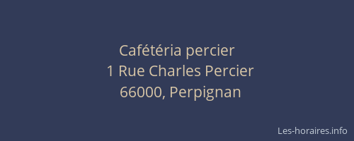 Cafétéria percier