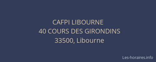 CAFPI LIBOURNE