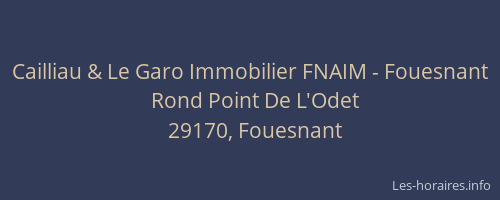 Cailliau & Le Garo Immobilier FNAIM - Fouesnant