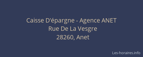 Caisse D'épargne - Agence ANET
