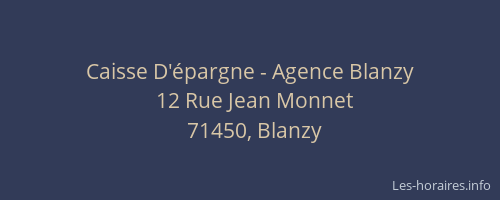 Caisse D'épargne - Agence Blanzy