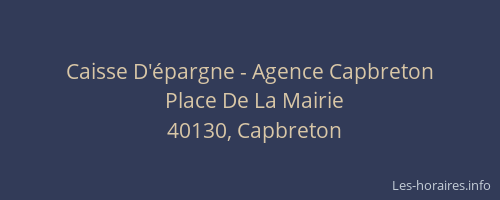 Caisse D'épargne - Agence Capbreton