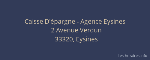 Caisse D'épargne - Agence Eysines