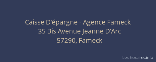Caisse D'épargne - Agence Fameck