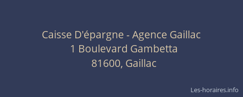 Caisse D'épargne - Agence Gaillac