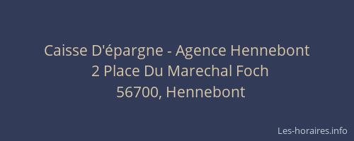 Caisse D'épargne - Agence Hennebont
