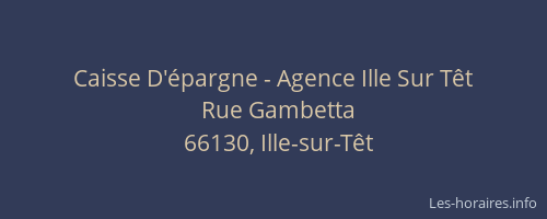 Caisse D'épargne - Agence Ille Sur Têt