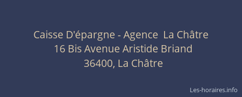 Caisse D'épargne - Agence  La Châtre