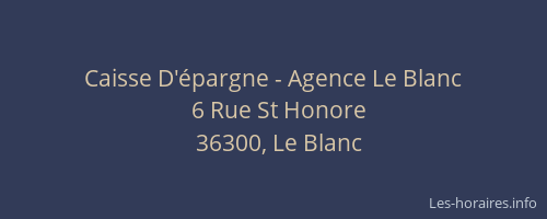 Caisse D'épargne - Agence Le Blanc