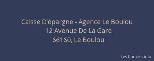 Caisse D'épargne - Agence Le Boulou