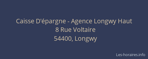 Caisse D'épargne - Agence Longwy Haut